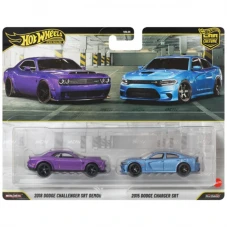 Hot Wheels | 2-Pack: 2018 Dodge Challenger SRT Demon & 2015 Dodge Charger SRT
